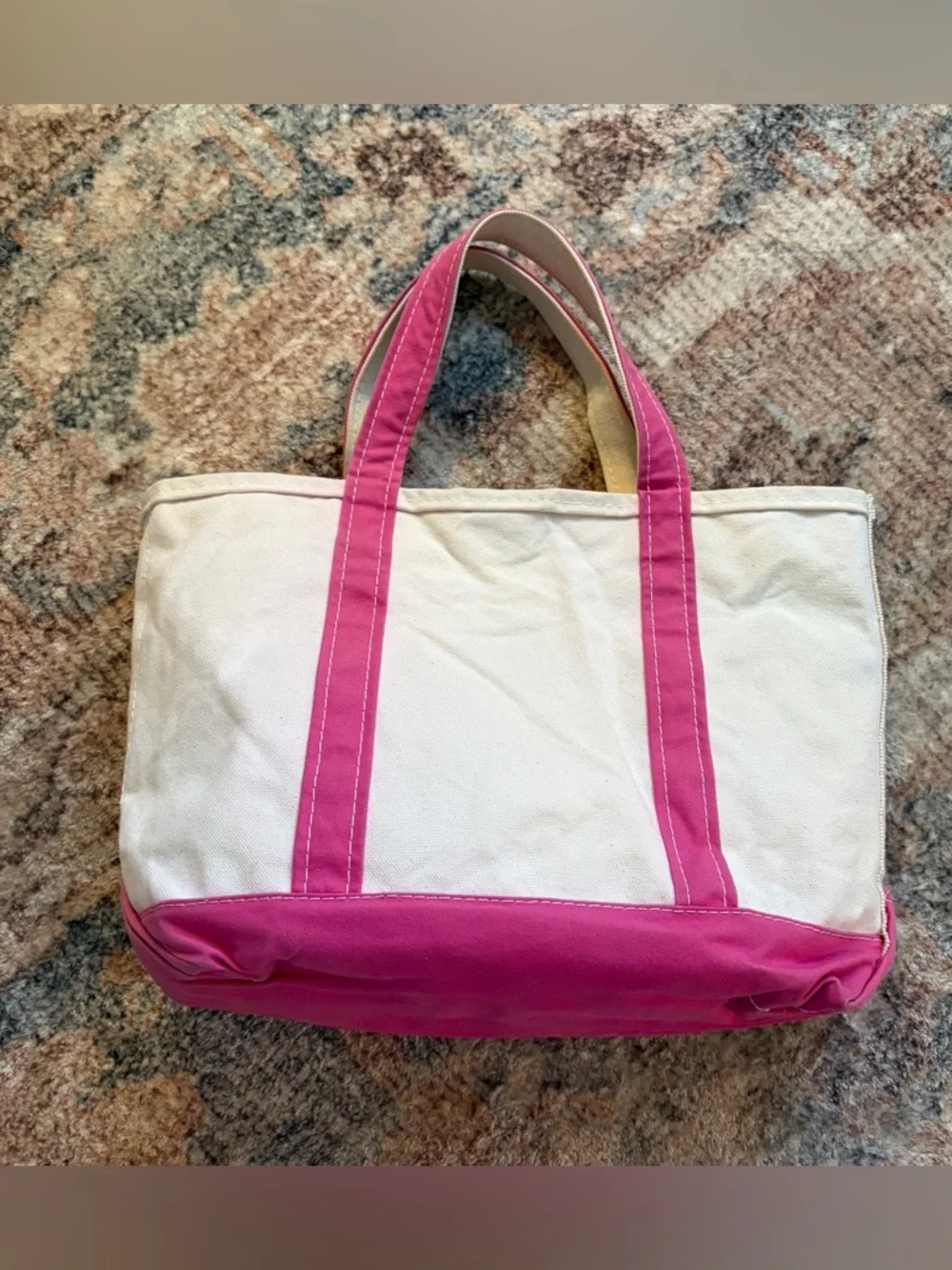 LL Bean Boat & Tote small pink open top pocket